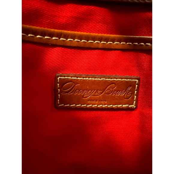 DOONEY & BOURKE LEXINGTON Black Brown Pebbled Leather Shoulder Tote Purse Bag - Picture 10 of 12